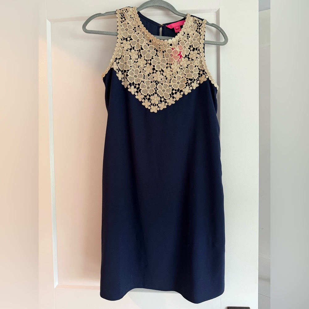 Lilly Pulitzer Blue Sheath Halter Mini Dress